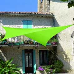 Square waterproof sun canopy - apple green